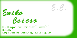 eniko csicso business card